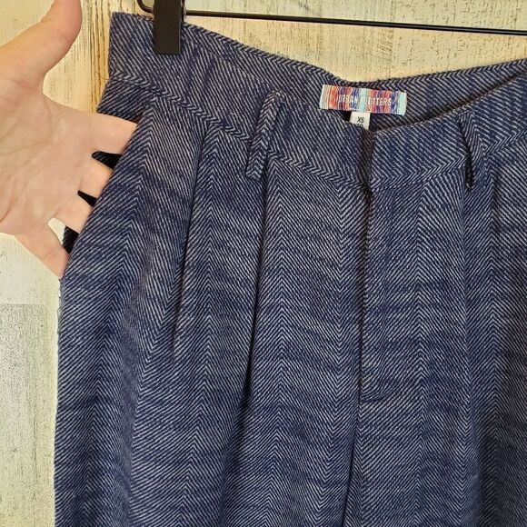 UO Herringbone Wide Leg Pants Sz XS - Picture 3 of 9
